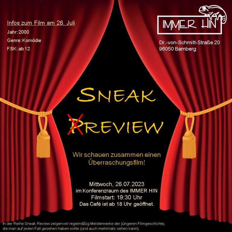 Sneak-Review Filmabend: Filme, die man gesehen haben muss!